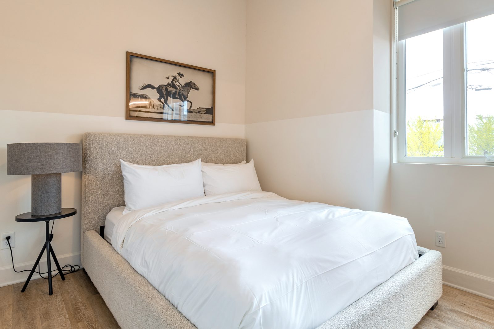 First bedroom of a two-bedroom suite at The Conway